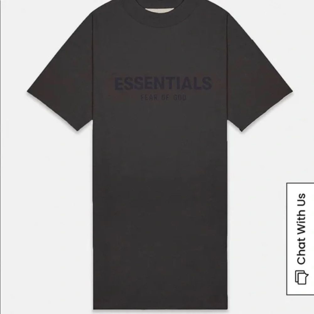 NWOT Essentials Fear Of God Women's Off Black T-Shirt Dress - size L